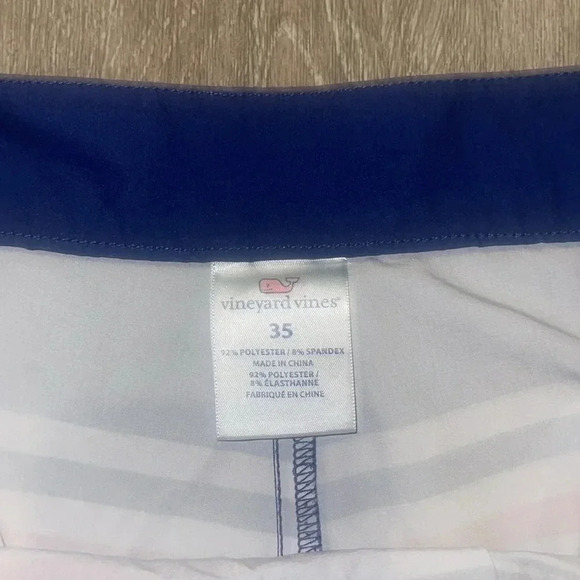 Vineyard Vines Americana Stripe Board Shorts size 35 men’s pink blue white swim - Picture 4 of 9